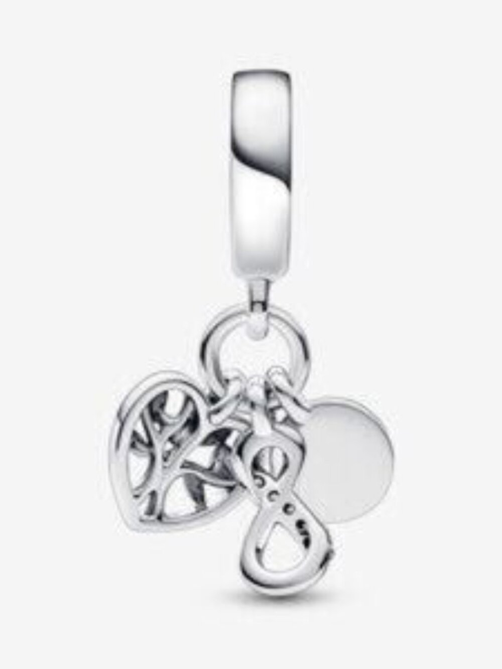 Heart & Key Dangle Charm - Picture 2 of 4